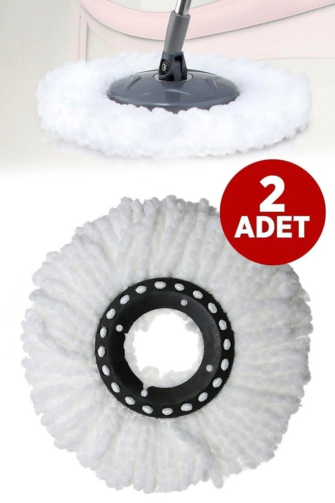 [EBS0211] Estiko Paspas Yedeği Mikrofiber Mop Vilada Ucu 2 Adet