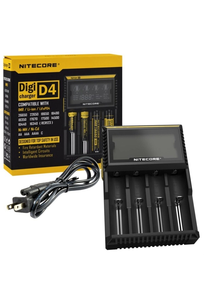 Nitecore D4 Dijital Ni-Mh,Li-İon Pil Şarj Aleti Pilsiz