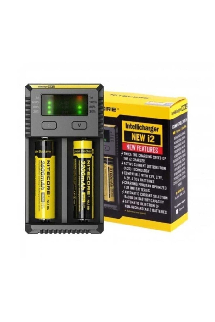 Nitecore New I2 Li-İon Ni-Mh Şarj Aleti Pilsiz
