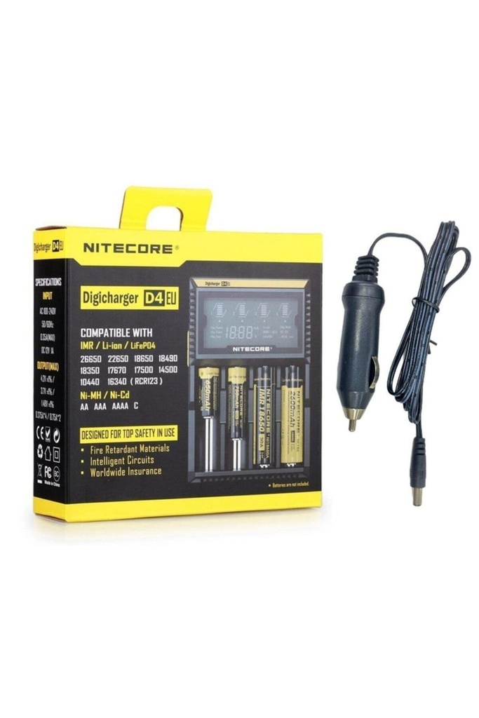 [EBS0227] Nitecore D4 Şarj Aleti Ve Araç Şarj Seti