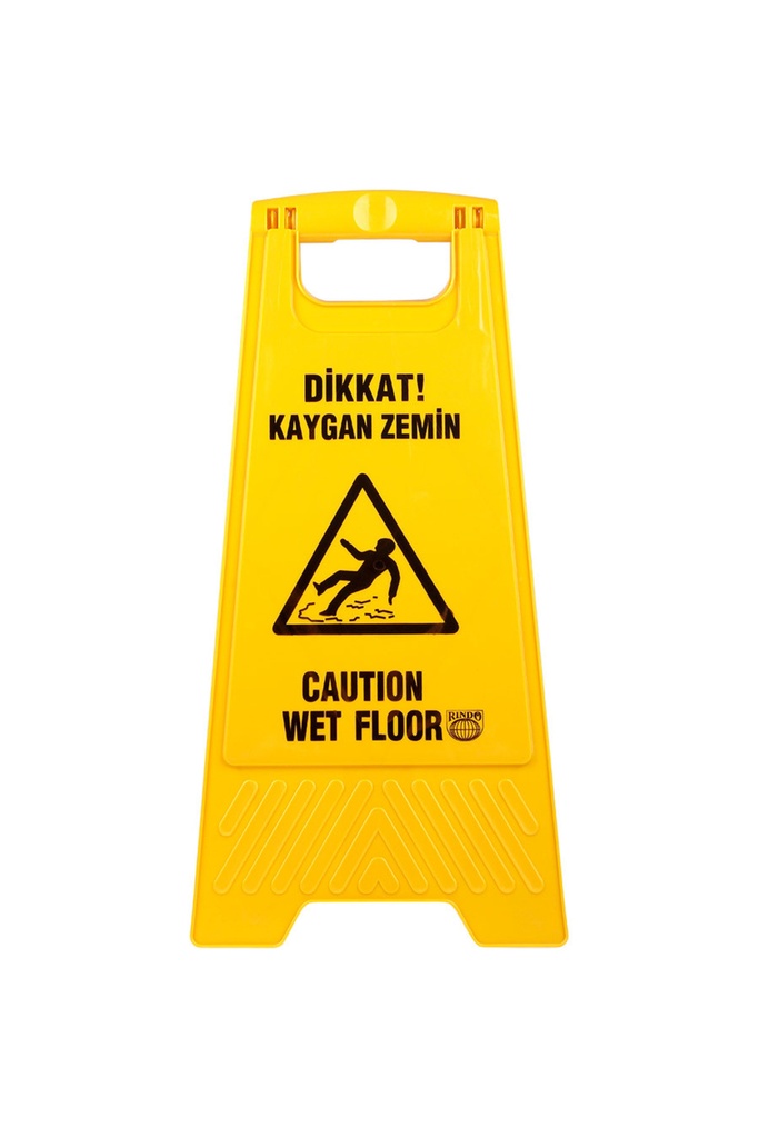 [EBS0266] Estiko İş Güvenliği Dikkat Islak Kaygan Zemin Uyarı Ve Yönlendirme Levhası Tabelası -Sarı-33X63 Cm-Kaliteli