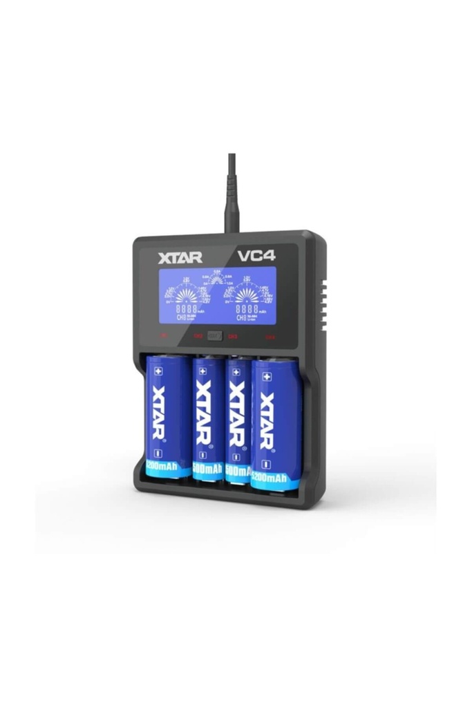 [EBS0271] Xtar Yeni Xtar Vc4 Şarj Evrensel Lcd Ekran Pil Şarj Cihazı
