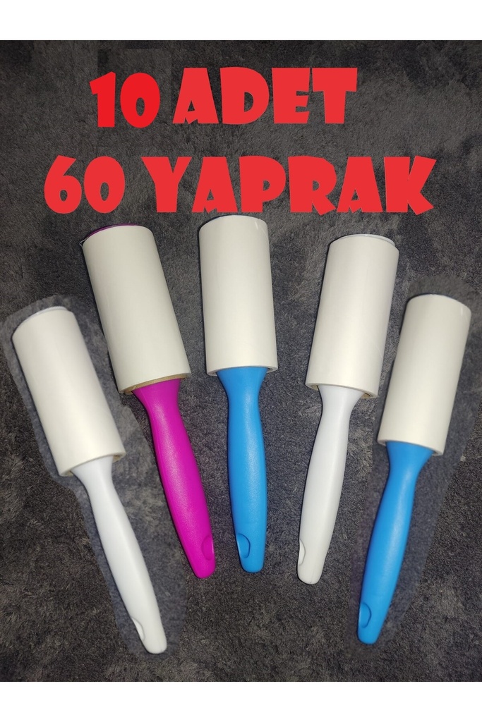 [EBS0144] Estiko 10 Adet Kıl Tüy Toplayıcı Rulo(60Mt) - Evcil Hayvan Rulosu Köpek Tüyü Kedi Tüyü Toplama Rulosu