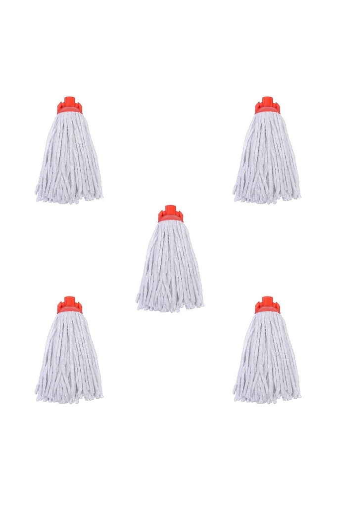 [EBS0163] Estiko İspanyola Yedek Vidalı Cotton Mop / Mop Başlığı / Paspas Ucu - 5 Adet