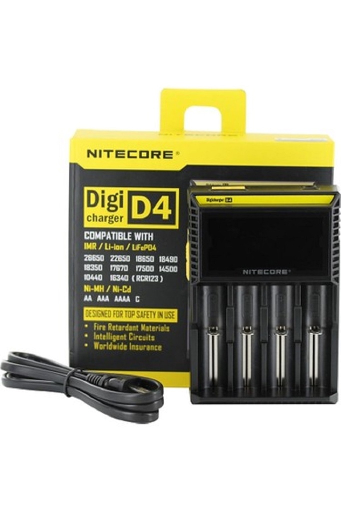 [EBS0200] Nitecore Digi D4 Lcd Şarj Cihazı Aa Aaa C 18650 C Uyumlu