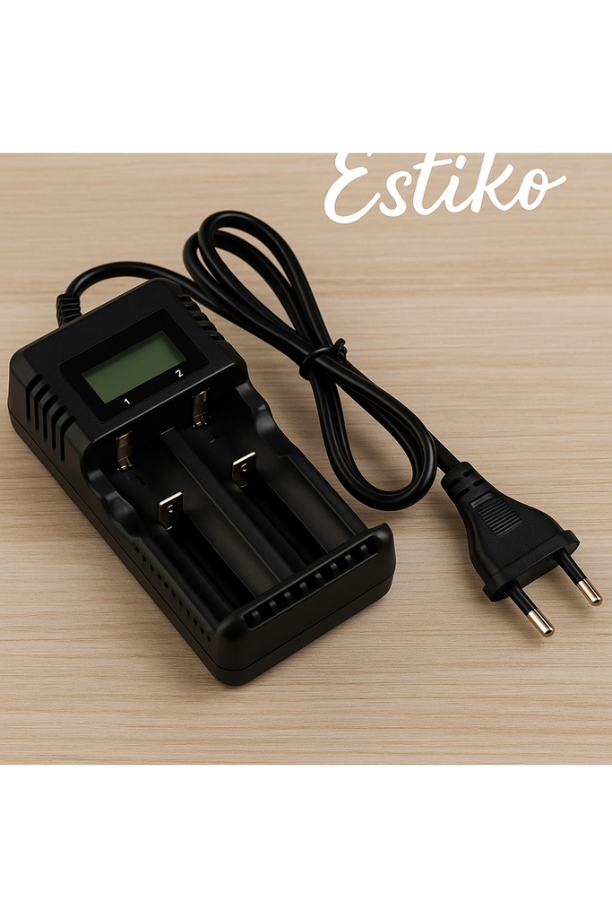 Estiko Ws-2323 Taşınabilir Lcd Ekranlı Li-Ion/Ni-Mh/Ni-Cd Pil Şarj Cihazı - 2Li