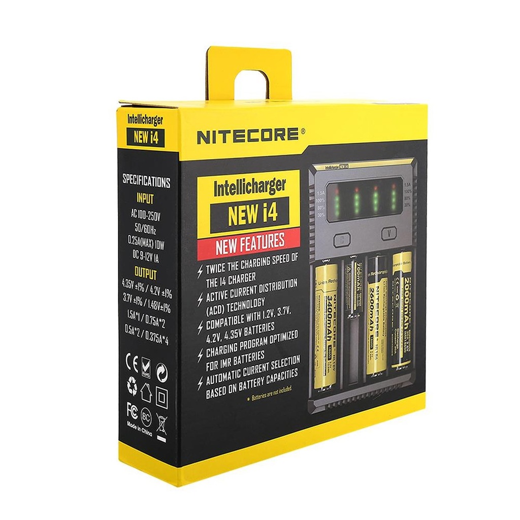 [EBS0052] Nitecore New İ4 İntelli Charger Li-İon / Nı-Cd / Nı-Mh Pil Şarj Cihazı