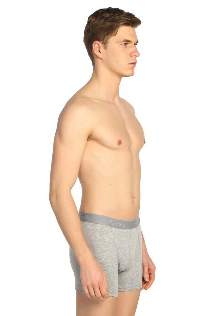 Tutku Erkek Gri 10'lu Paket Likralı Boxer ELF568T0114CCM10