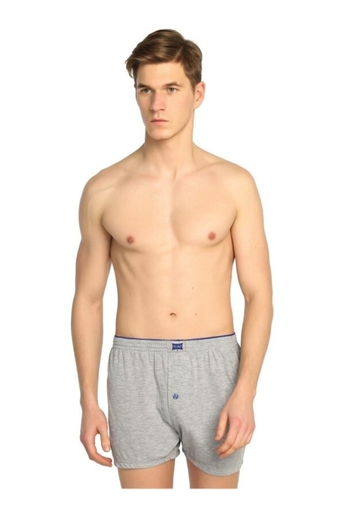 Tutku Lavande Erkek Gri 5'li Paket Penye Düğmeli Boxer