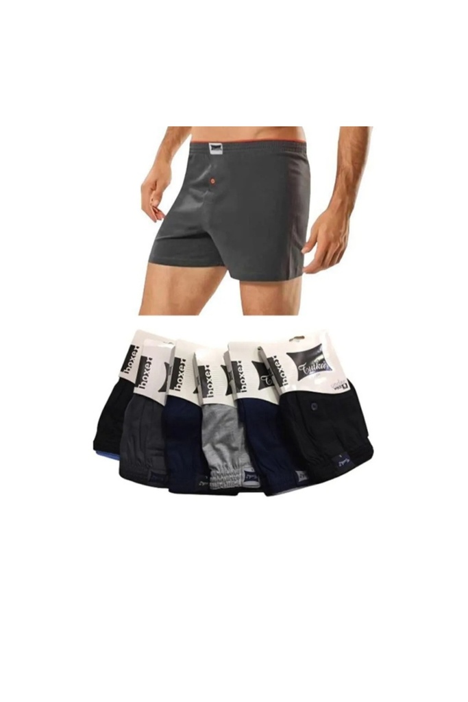 Tutku 6 lı paket erkek penye boxer %100 pamuk
