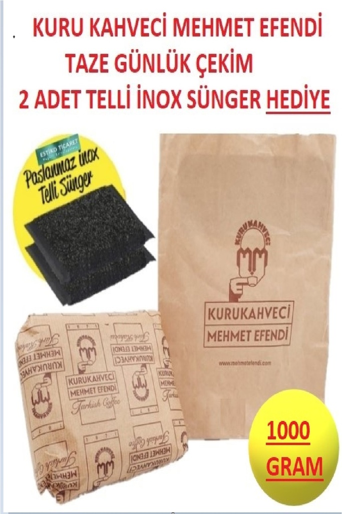 Estiko Mehmet Efendi Taze Çekilmiş Türk Kahvesi 1000Gr Günlük Çekim (100)